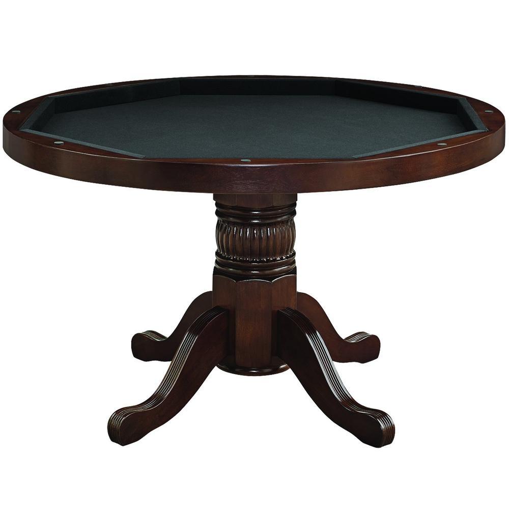 RAM Game Room 48"  Poker and Multi-Use Game Table - Cappuccino - ElitePlayPro