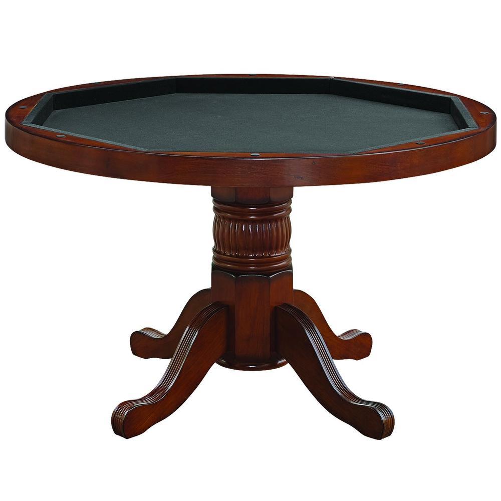 RAM Game Room 48" Poker and Multi-Use Game Table - Chestnut - ElitePlayPro