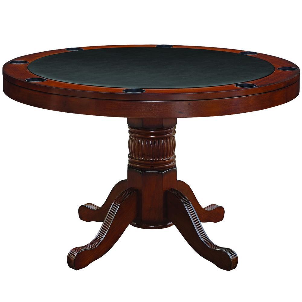 RAM Game Room 48" Poker and Multi-Use Game Table - Chestnut - ElitePlayPro