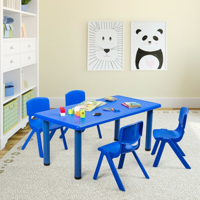 Kids Plastic Rectangular Learn and Play Table for Outdoor