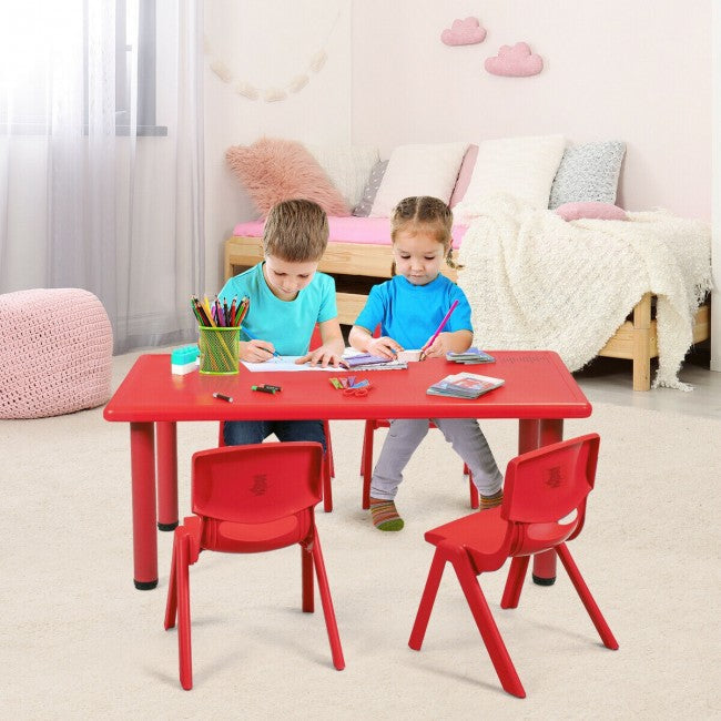 Kids Plastic Rectangular Learn and Play Table for Outdoor