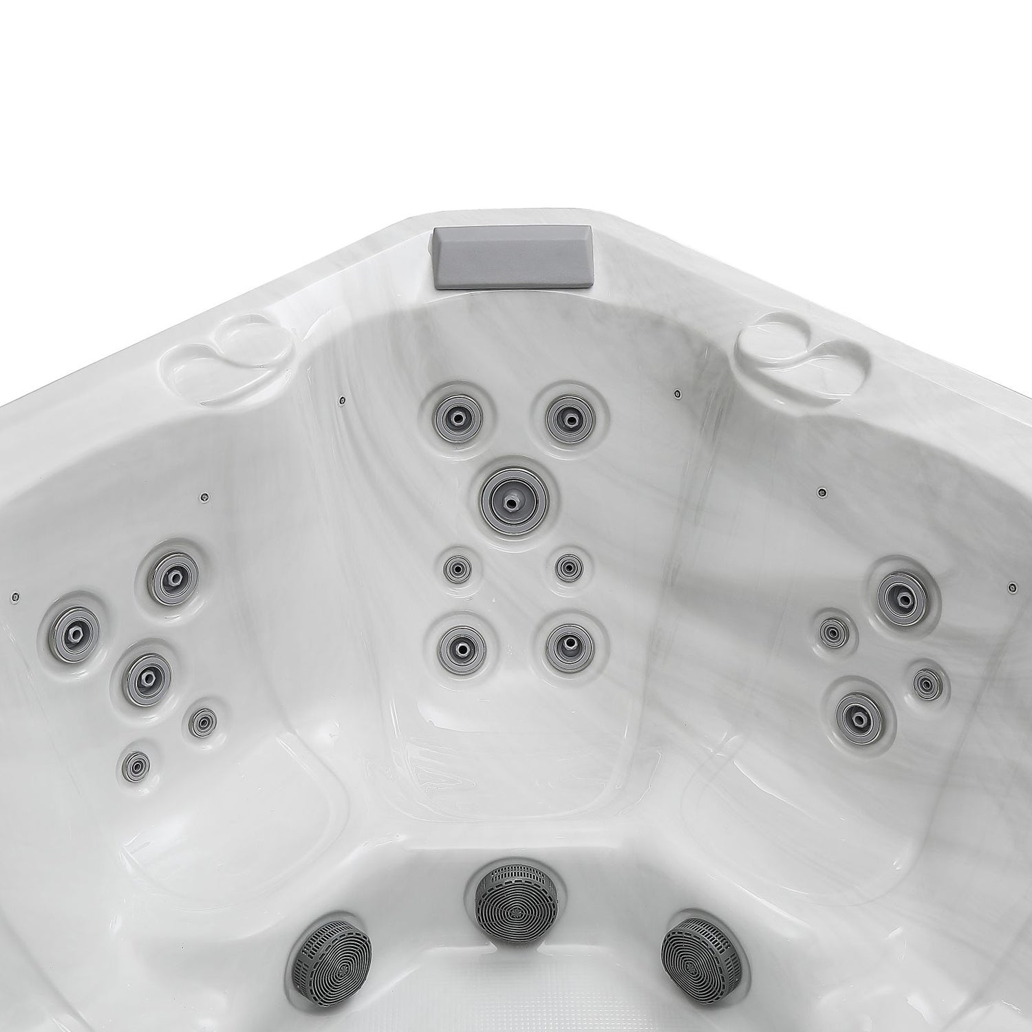 Freestanding Luxury 5-Person Square Outdoor  Hot Tub - ElitePlayPro