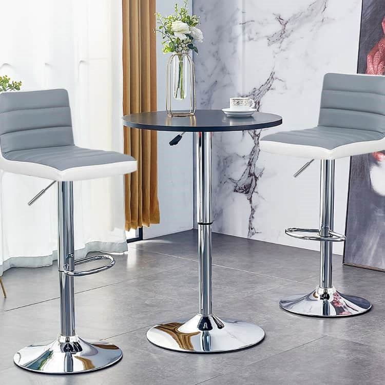 Set of 2 360-Degree Swivel Adjustable Heights Bar stool for Bar and Kitchen