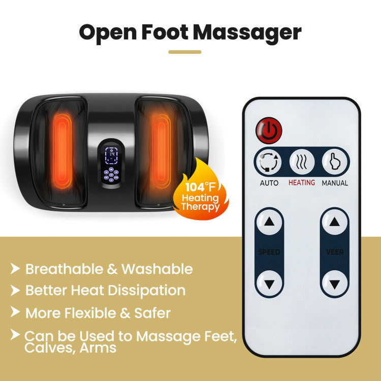 Shiatsu 3 Auto Modes Foot Massager with Remote Control and Heat Function