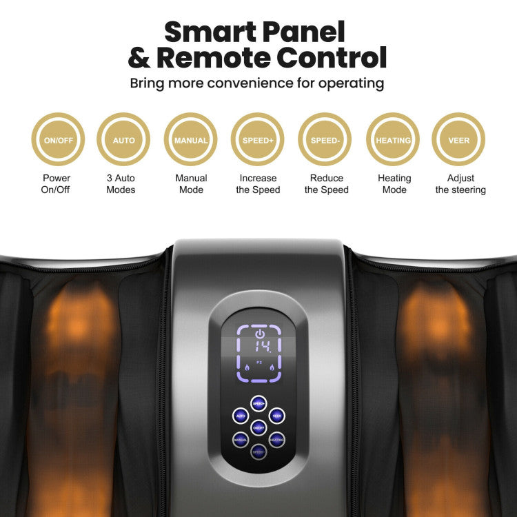 Shiatsu 3 Auto Modes Foot Massager with Remote Control and Heat Function