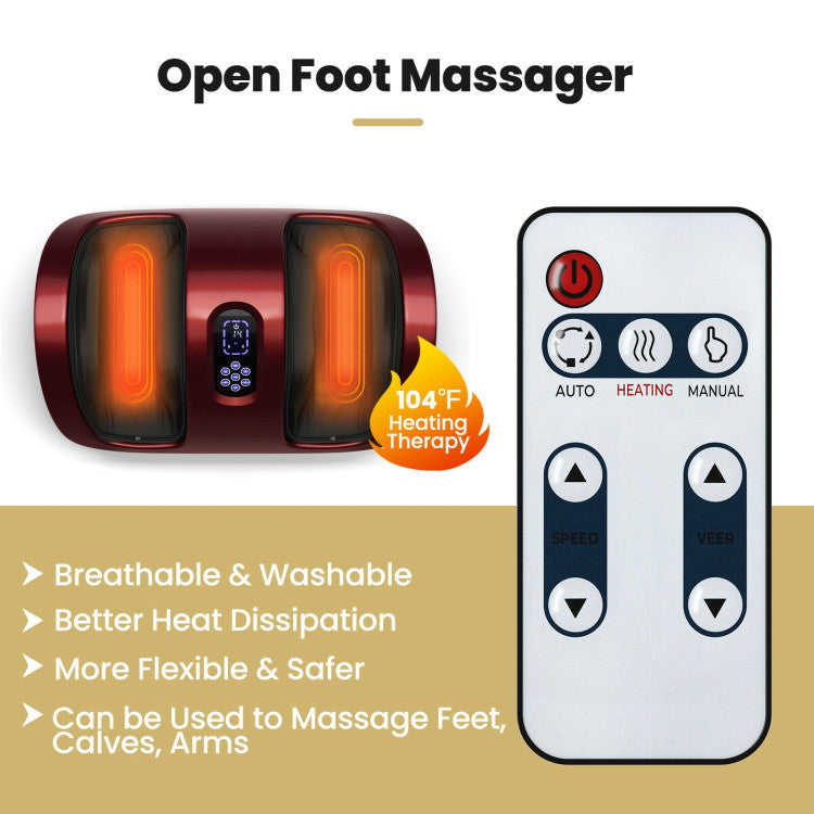 Shiatsu 3 Auto Modes Foot Massager with Remote Control and Heat Function