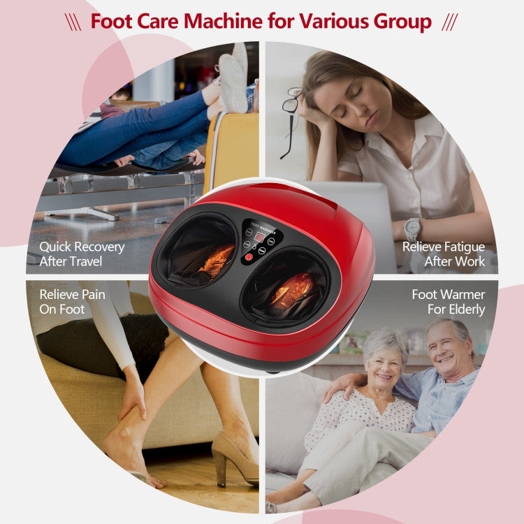 Shiatsu Foot Massager with Heat Kneading Rolling Scraping and Remote Control