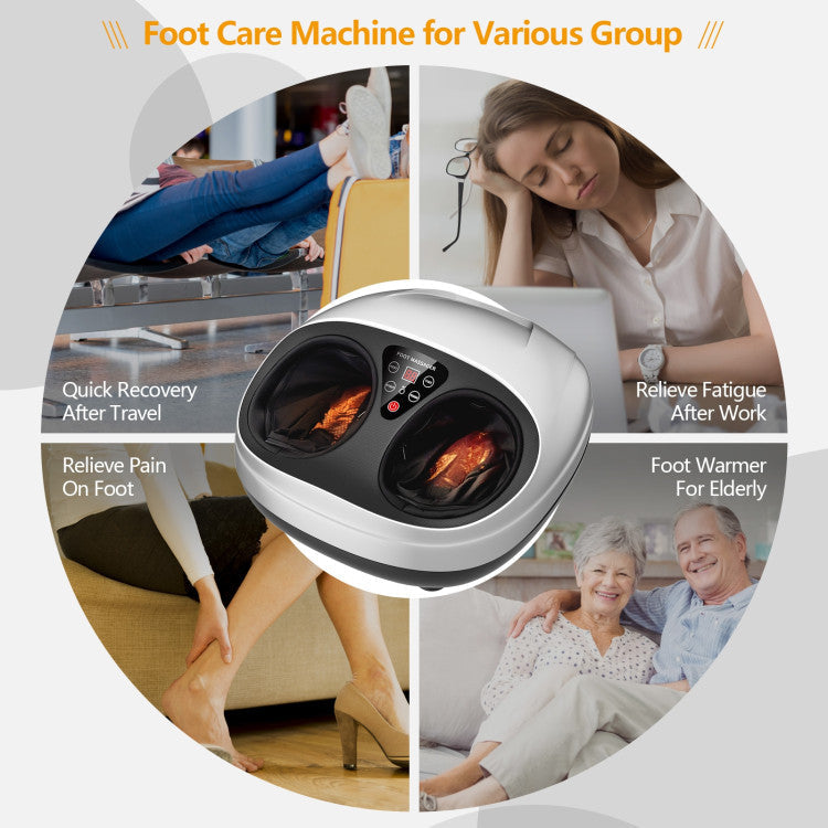 Shiatsu Foot Massager with Heat Kneading Rolling Scraping and Remote Control