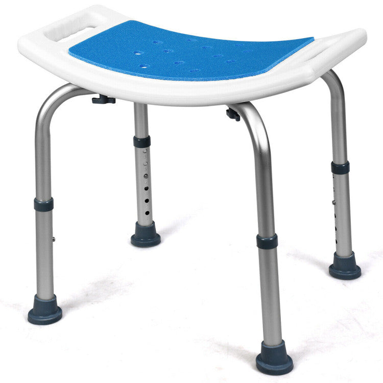 Shower Stool Non-Slip Padded Seat with 6 Adjustable Heights