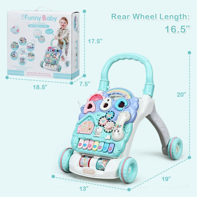 Sit-to-Stand Baby Learning Walker with Musical Toy