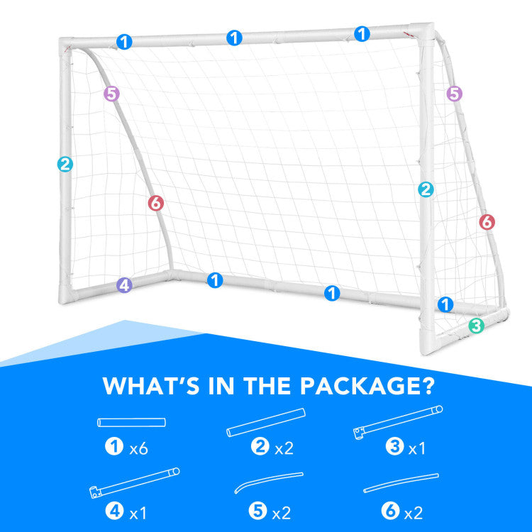 Soccer Goal with Strong UPVC Frame and High-Strength Netting