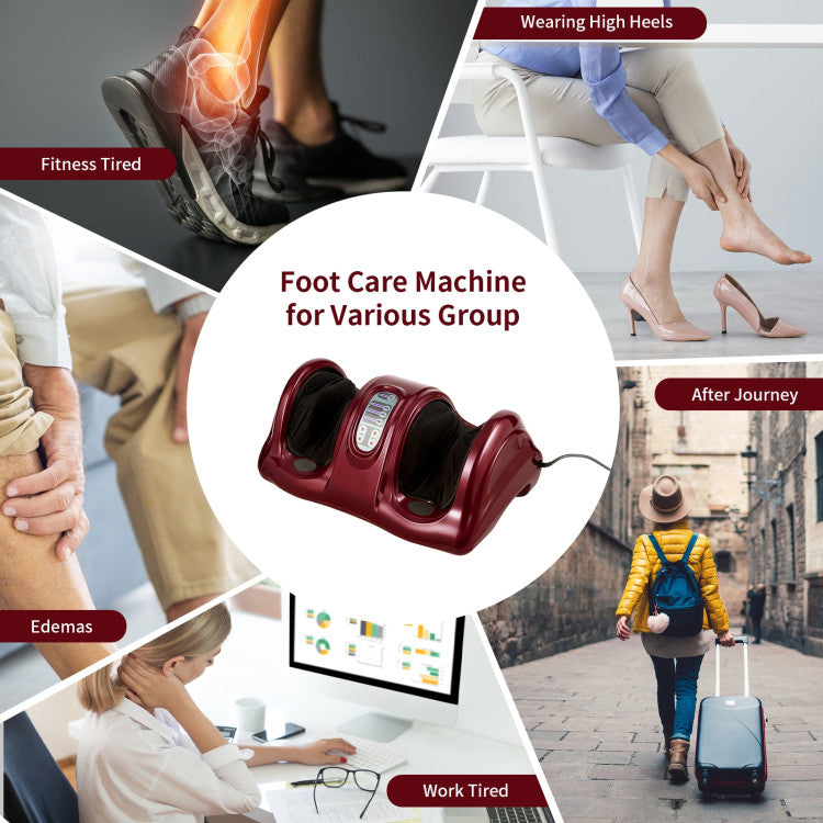 Therapeutic Shiatsu Foot Massager with High-Intensity Rollers and 4 Adjustable Modes