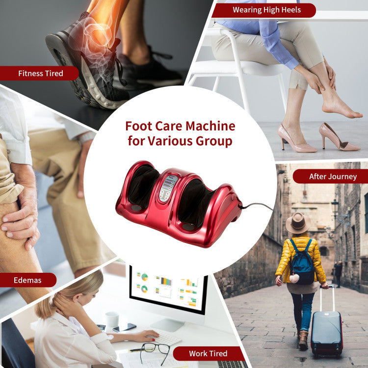 Therapeutic Shiatsu Foot Massager with High-Intensity Rollers and 4 Adjustable Modes