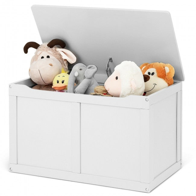 Wooden Chest Organizer Kid Toys Storage Box with Safety Hinge