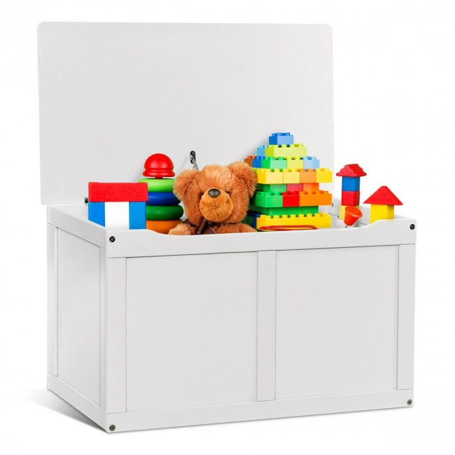 Wooden Chest Organizer Kid Toys Storage Box with Safety Hinge