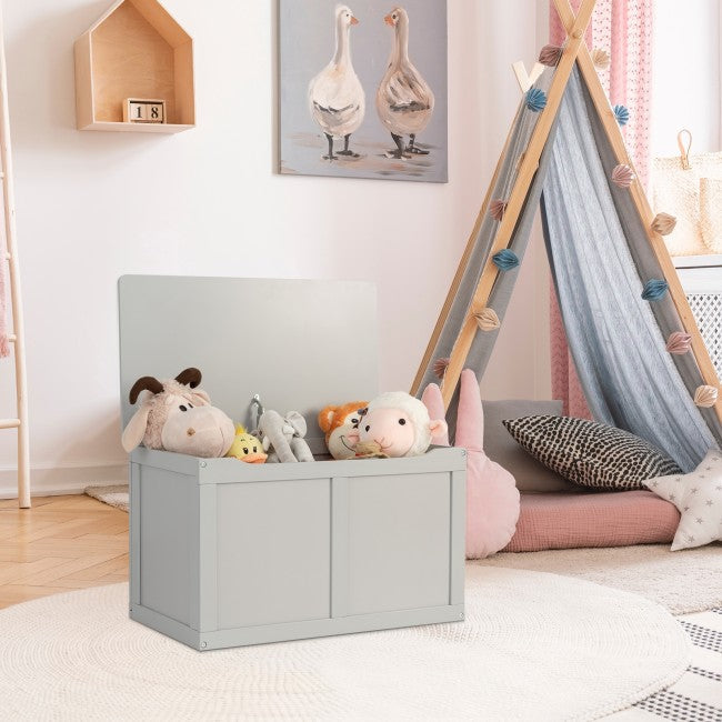 Wooden Chest Organizer Kid Toys Storage Box with Safety Hinge