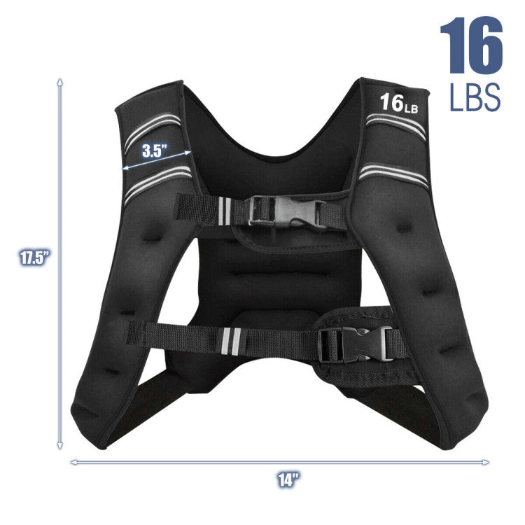 Training Weight Vest Workout Equipment with Adjustable Buckles and Storage Pocket