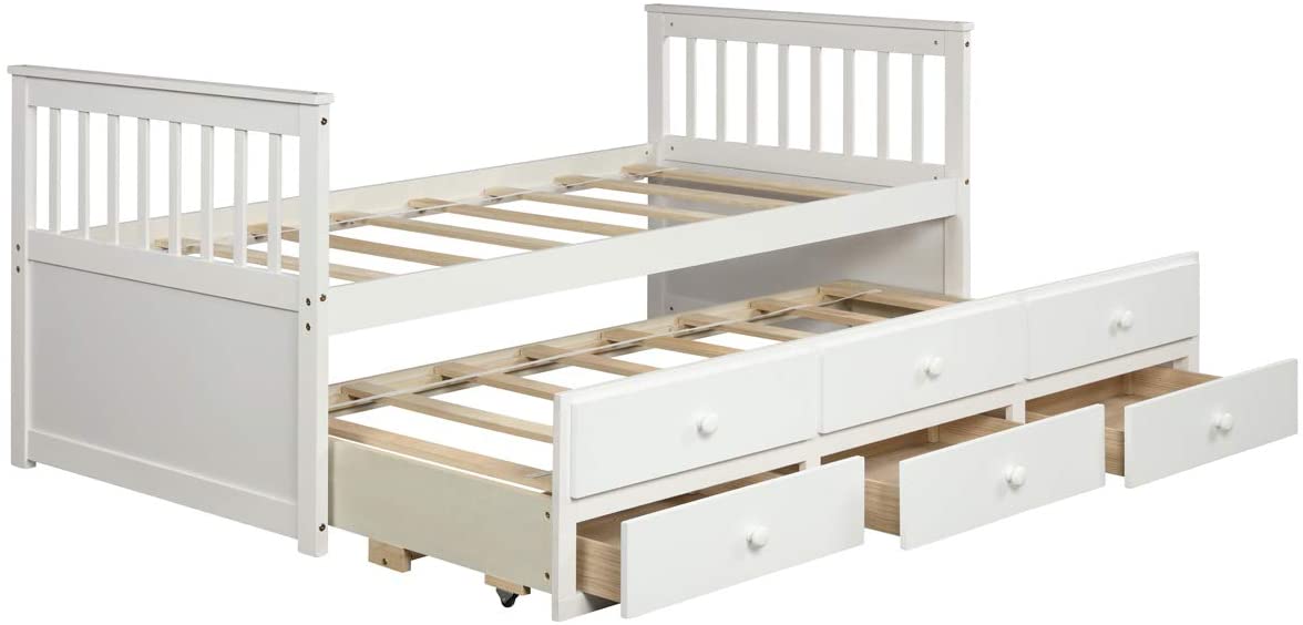 Twin Captain’s Bed Storage Daybed with Drawers