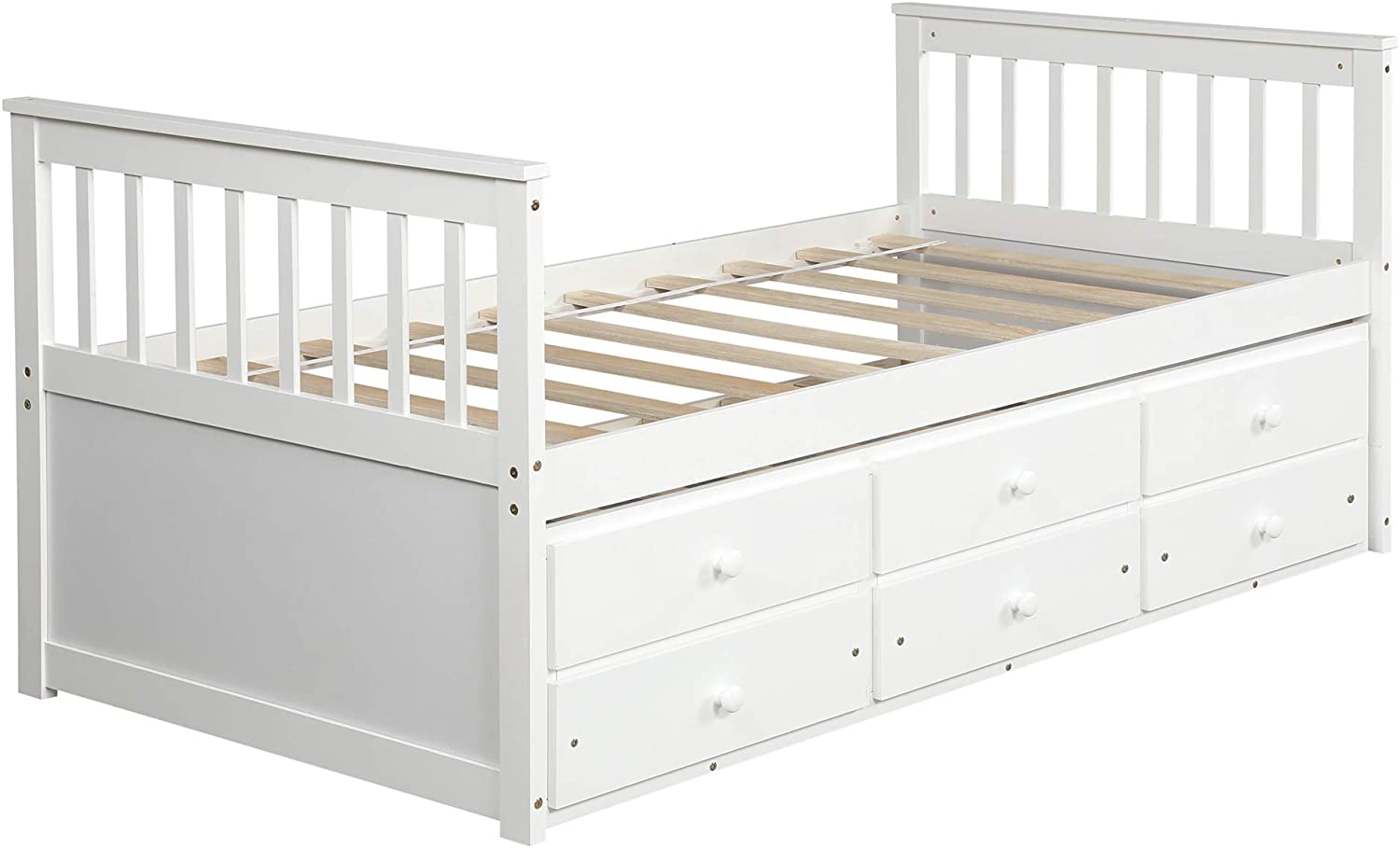 Twin Captain’s Bed Storage Daybed with Drawers