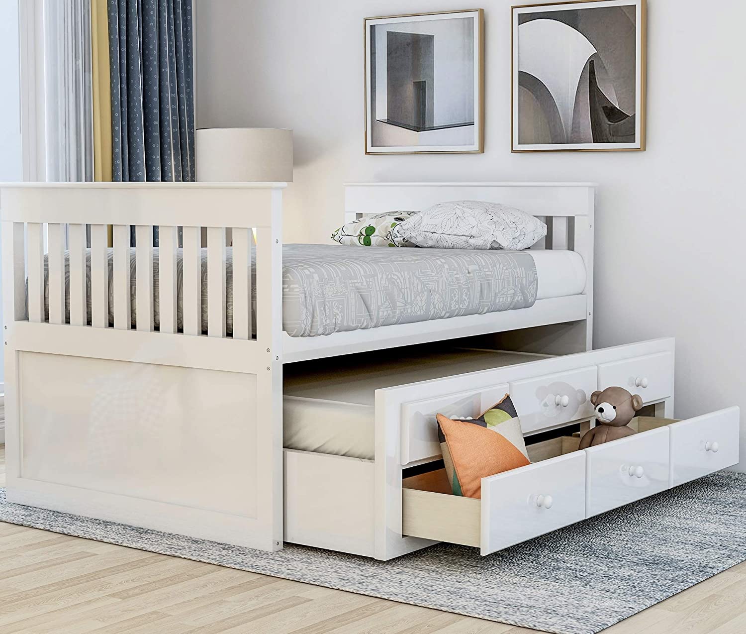 Twin Captain’s Bed Storage Daybed with Drawers