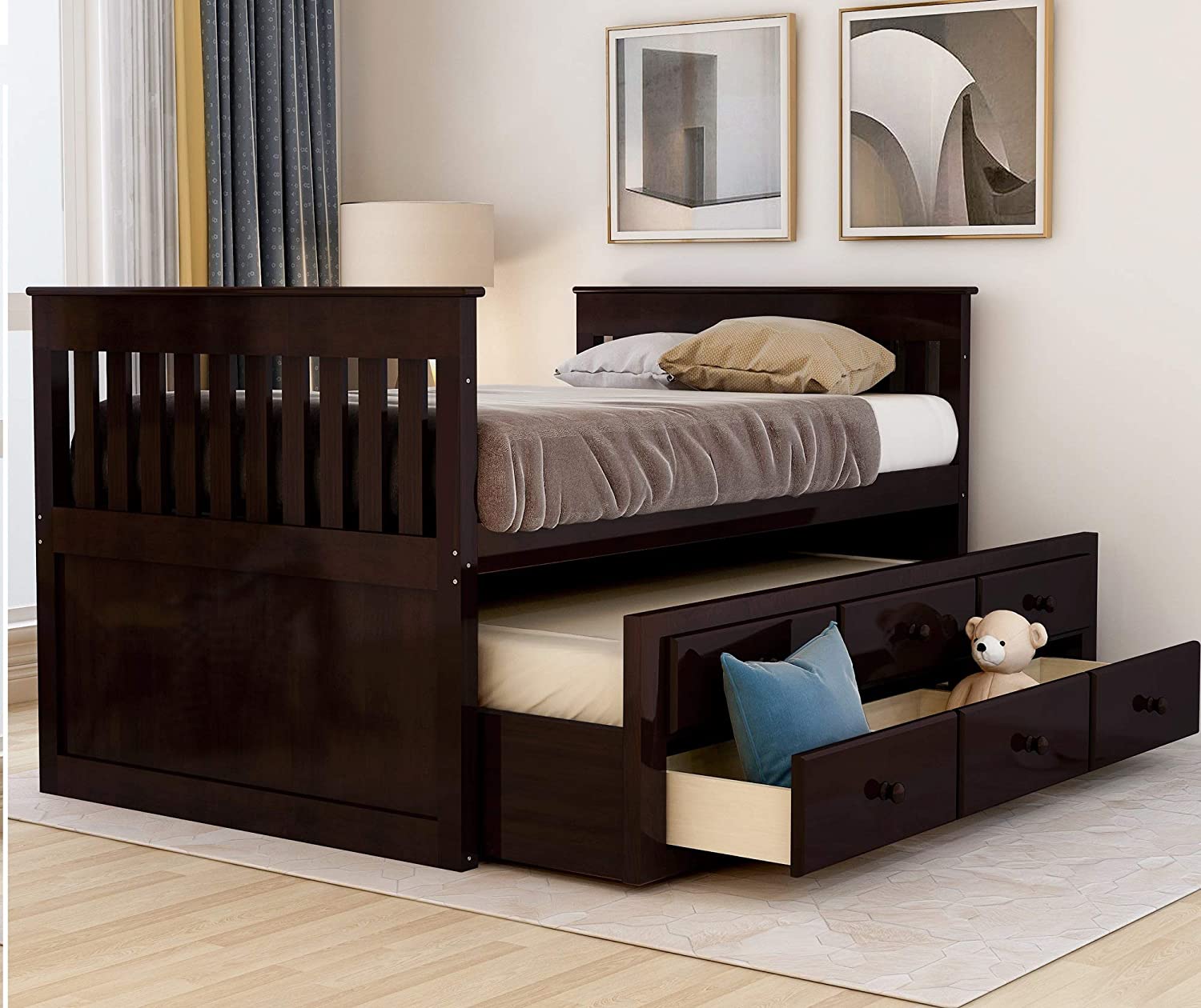 Twin Captain’s Bed Storage Daybed with Drawers