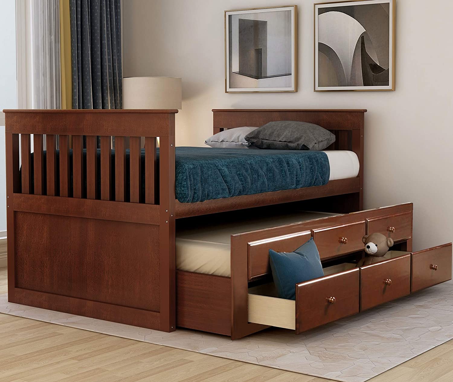 Twin Captain’s Bed Storage Daybed with Drawers