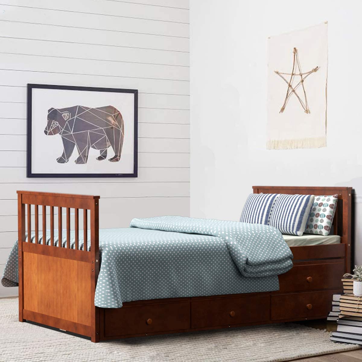 Twin Captain’s Bed Storage Daybed with Drawers