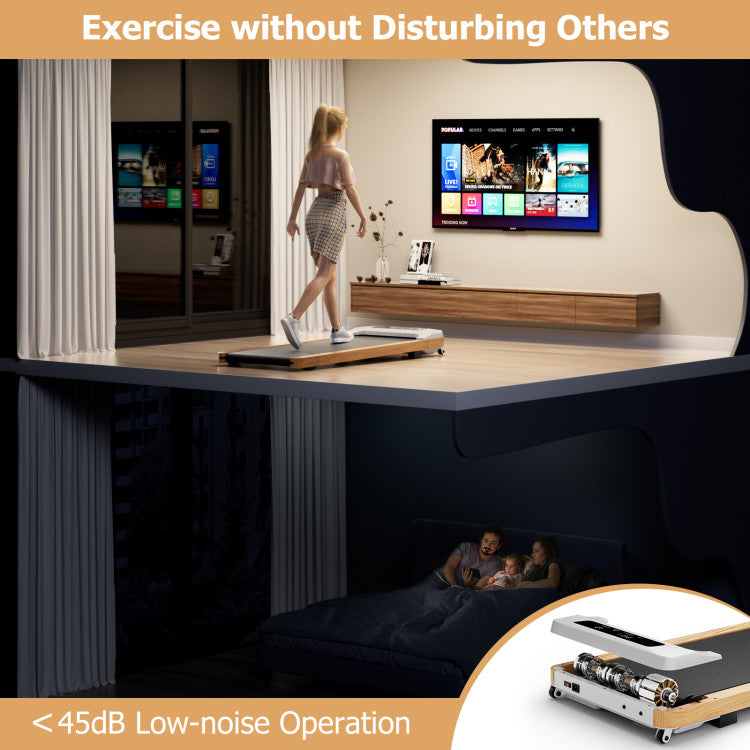 Under Desk Treadmill with Remote Control and LED Display for Home and Office