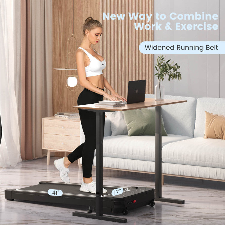 Under Desk Walking Pad Treadmill with LED Display and Remote Control