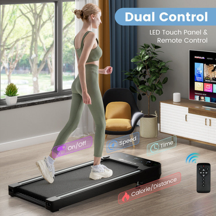 Under Desk Walking Pad Treadmill with LED Display and Remote Control