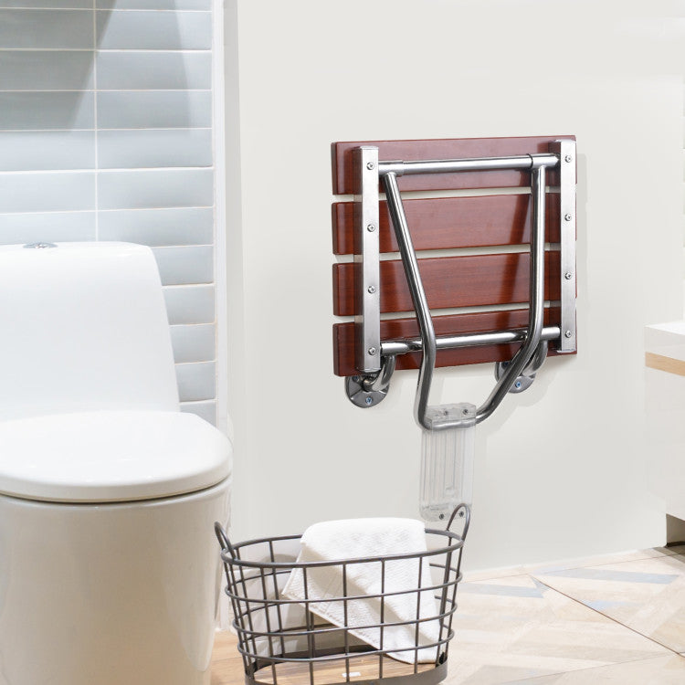 Wall-Mounted Folding Shower Seat Bench for Elderly