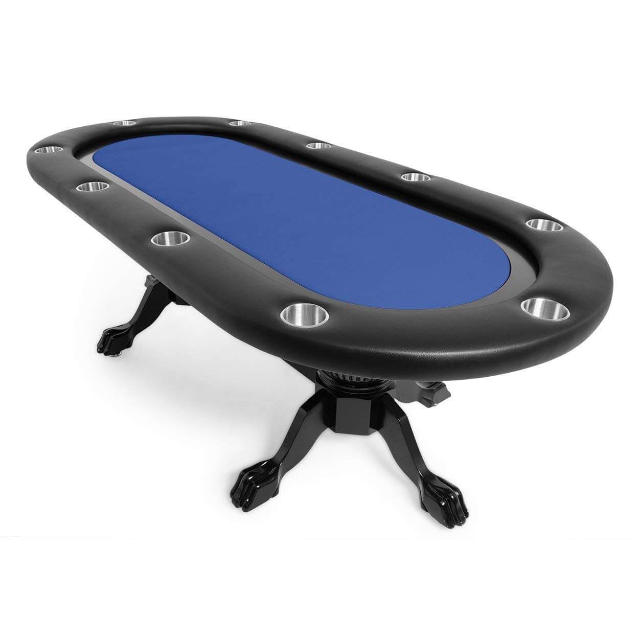 BBO Poker Tables Elite Black Oval Poker Table 10 Person