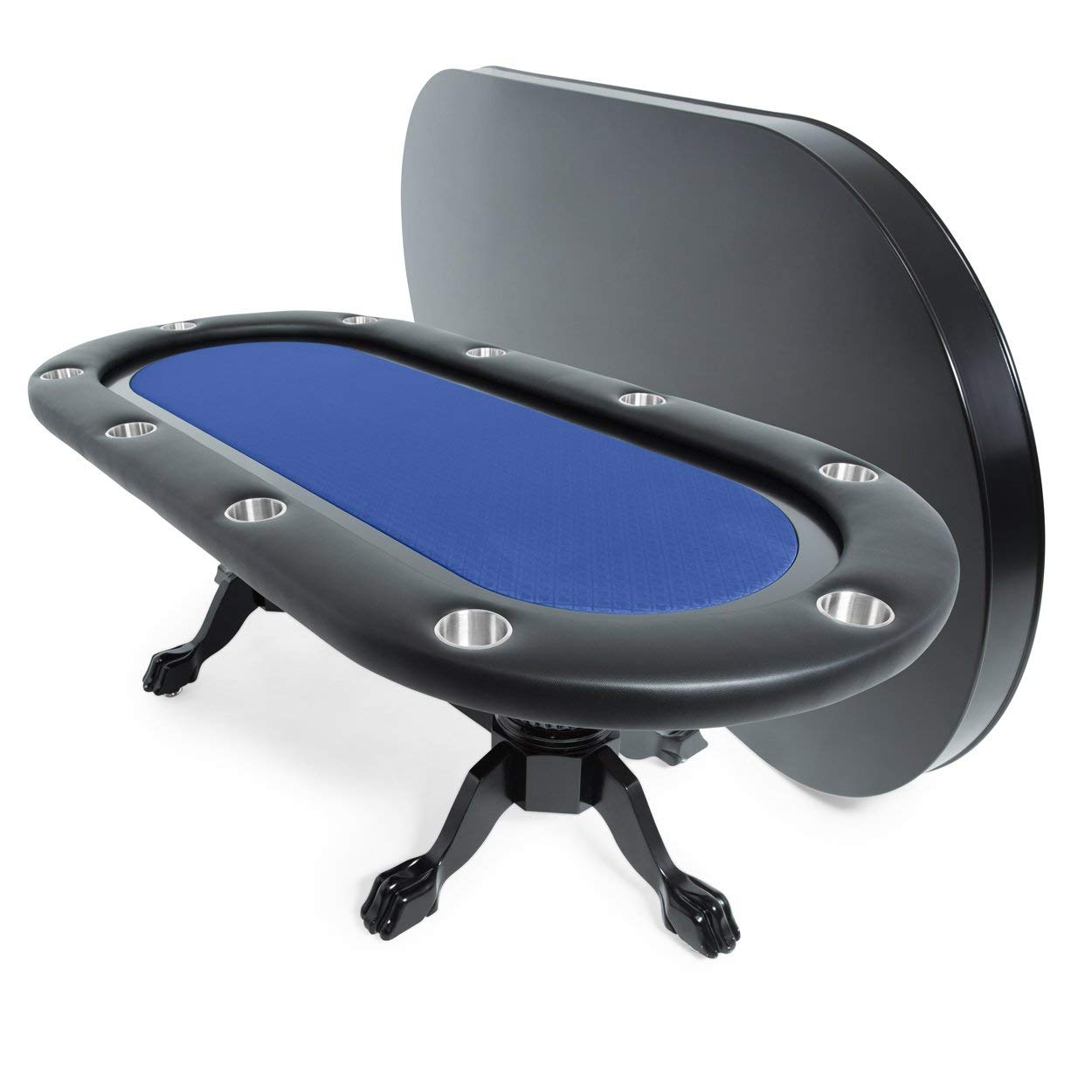 BBO Poker Tables Elite Black Oval Poker Table 10 Person