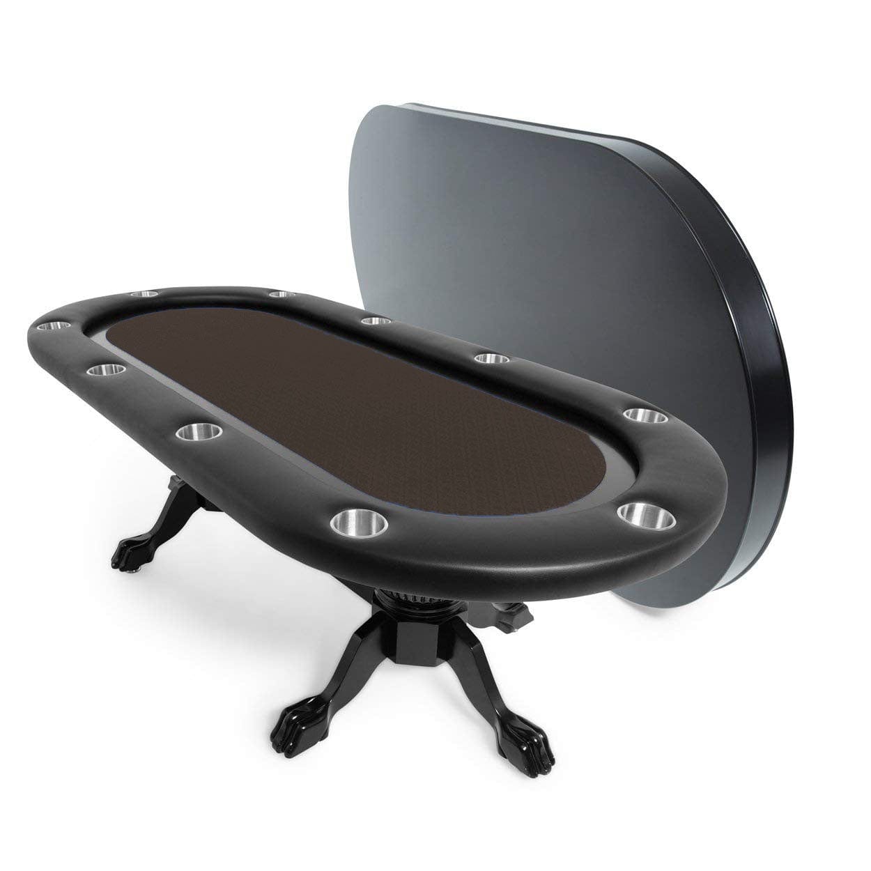 BBO Poker Tables Elite Black Oval Poker Table 10 Person