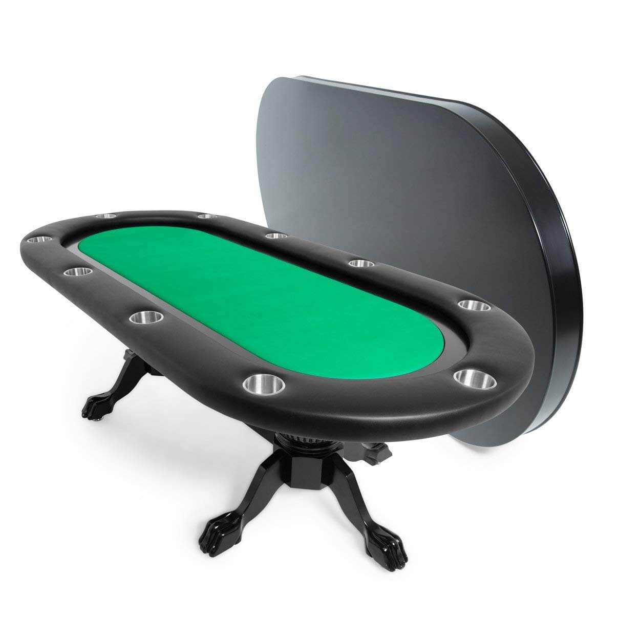 BBO Poker Tables Elite Black Oval Poker Table 10 Person