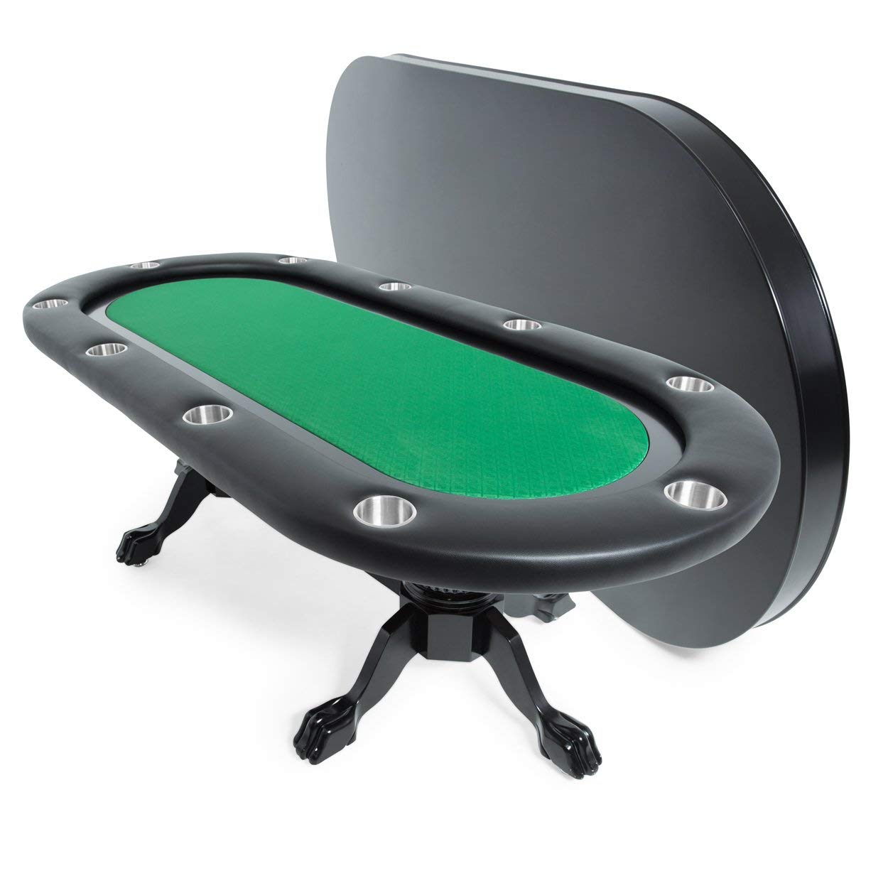 BBO Poker Tables Elite Black Oval Poker Table 10 Person