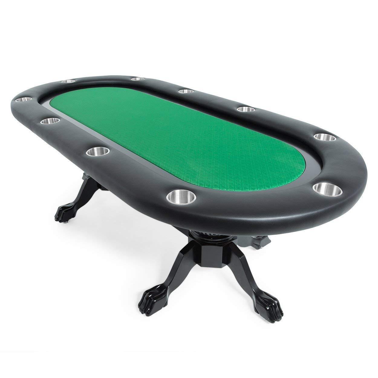 BBO Poker Tables Elite Black Oval Poker Table 10 Person