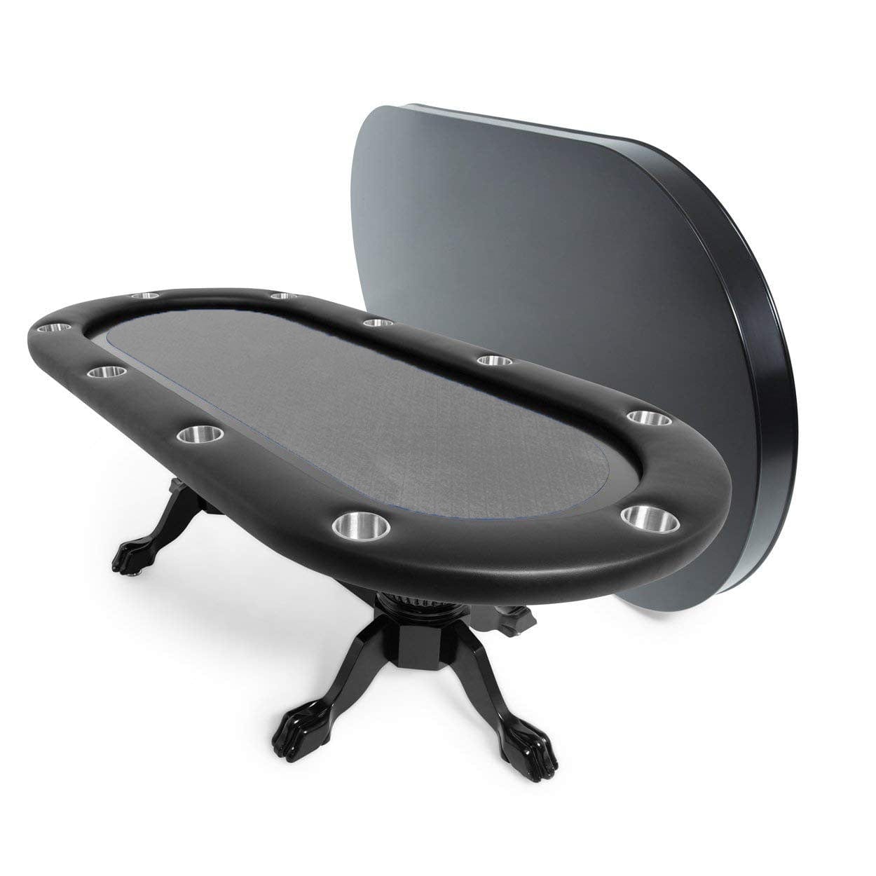 BBO Poker Tables Elite Black Oval Poker Table 10 Person