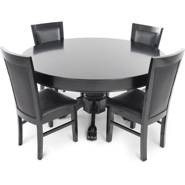 BBO Poker Tables Ginza LED Black Round Poker Table 8 Person