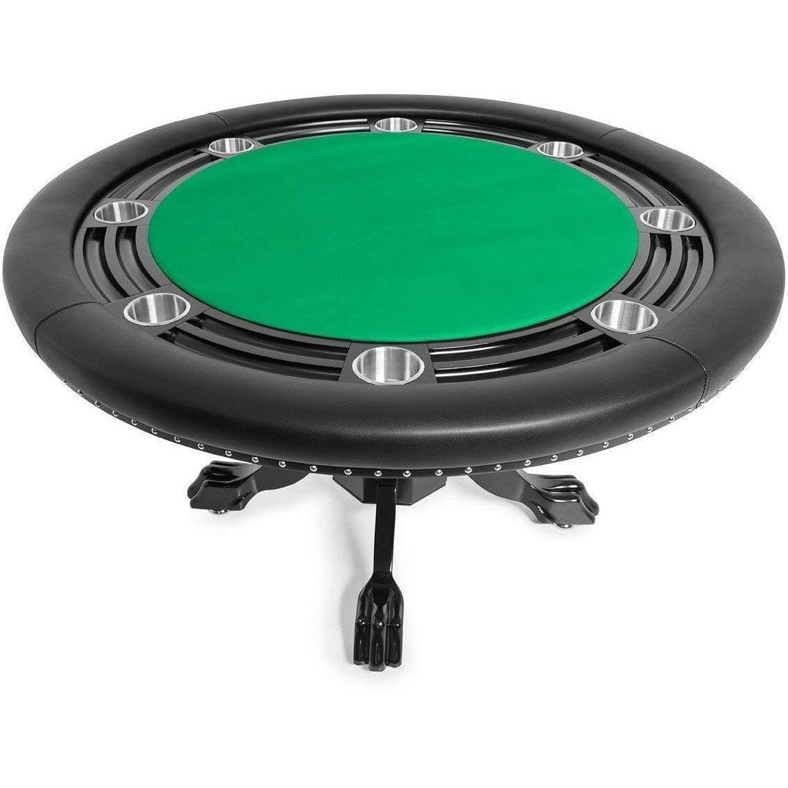 BBO Poker Tables Nighthawk Black Round Poker Table 8 Person