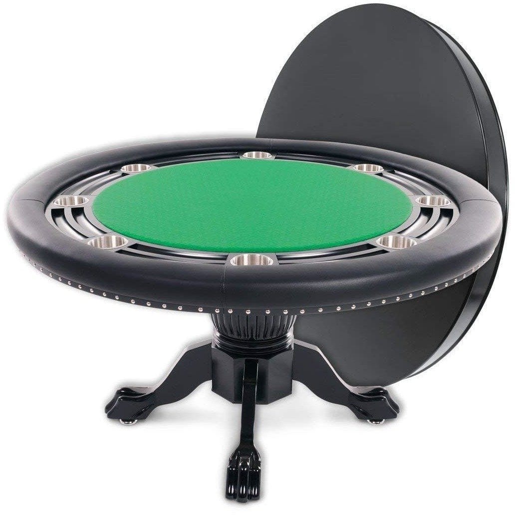BBO Poker Tables Nighthawk Black Round Poker Table 8 Person