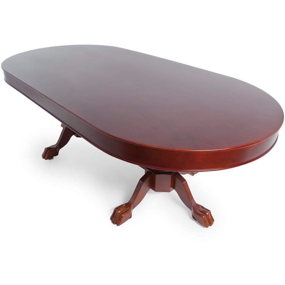 BBO Poker Tables Rockwell Mahogany Oval Poker Table