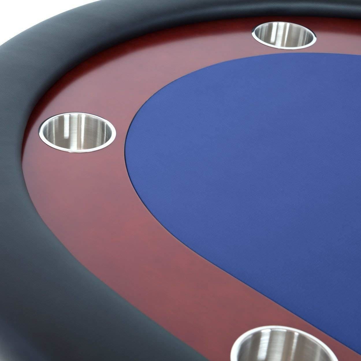 BBO Poker Tables Rockwell Mahogany Oval Poker Table