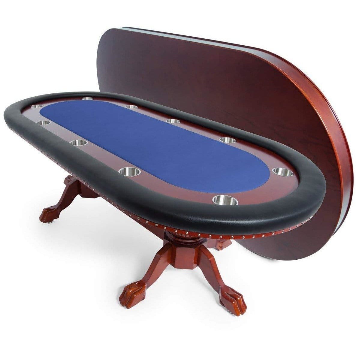 BBO Poker Tables Rockwell Mahogany Oval Poker Table