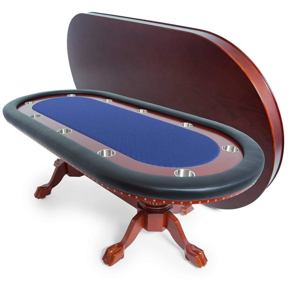 BBO Poker Tables Rockwell Mahogany Oval Poker Table