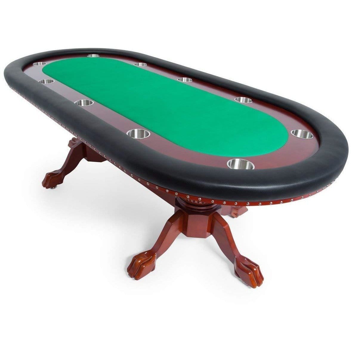 BBO Poker Tables Rockwell Mahogany Oval Poker Table