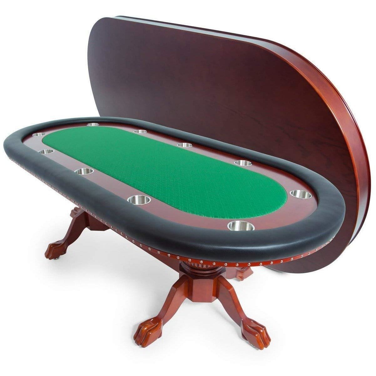 BBO Poker Tables Rockwell Mahogany Oval Poker Table