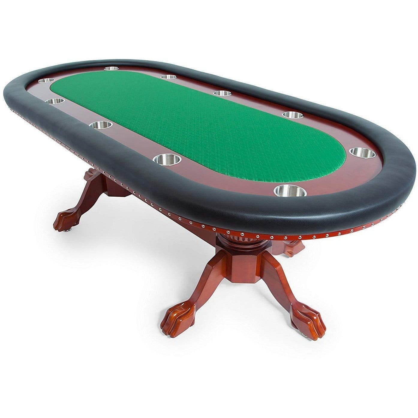 BBO Poker Tables Rockwell Mahogany Oval Poker Table