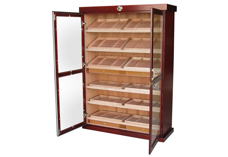 Prestige Import 50" Free-Standing Bermuda 4000 Cigar Count Humidor Cabinet with 24 Humidifiers