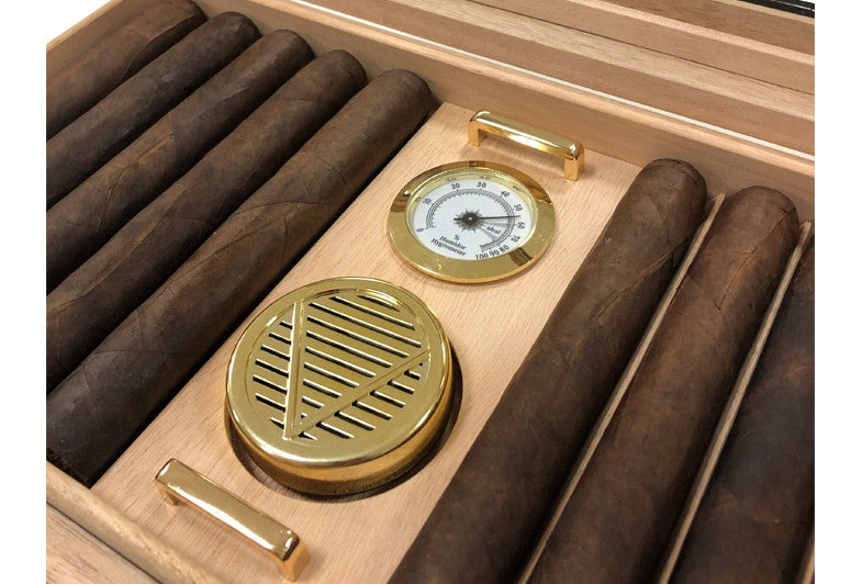 Prestige Import 15’ Glass Top Cigar Humidor Braydon 25 Ct.